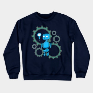 Blue Geometric Buddy : with background Crewneck Sweatshirt